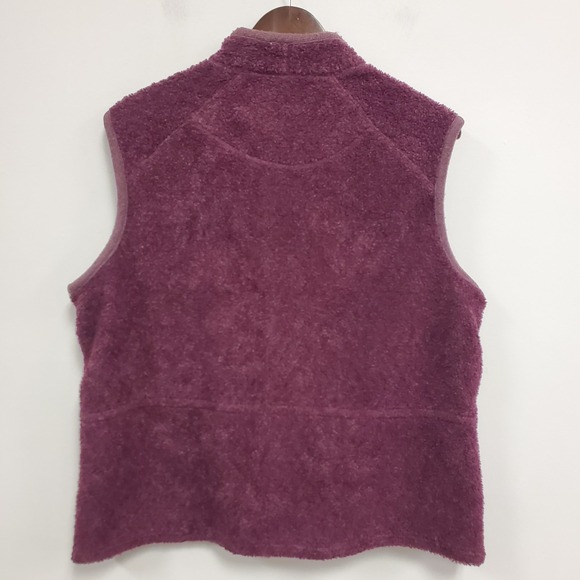 Vtg Woolrich Womens Full Zip Sherpa Vest Size XL Purple Granola Hiking Trails - Picture 3 of 12